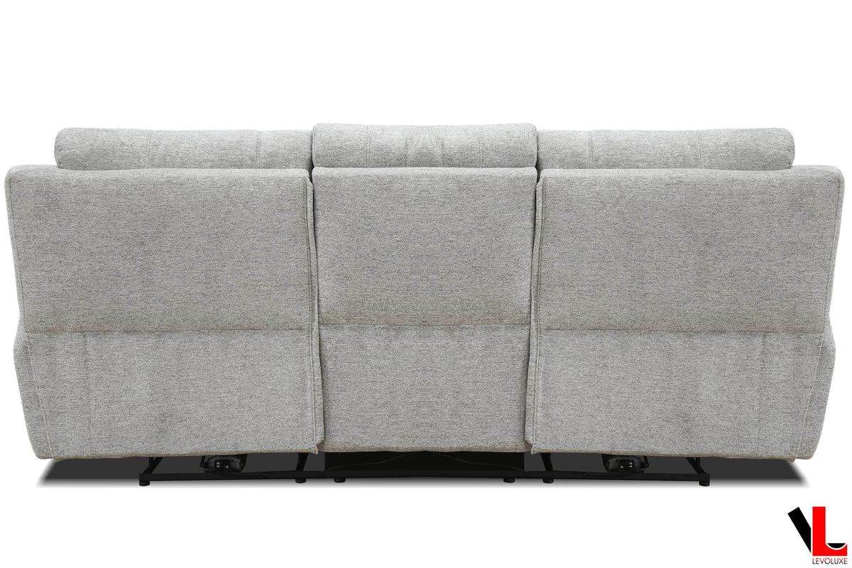 Levoluxe Sentinel 87.8" Power Reclining Sofa with Power Headrest in Tweed Ash Fabric, image 9