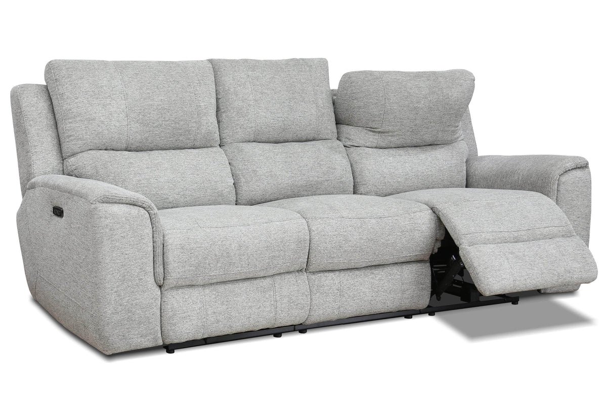 Levoluxe Sentinel 87.8" Power Reclining Sofa with Power Headrest in Tweed Ash Fabric, image 2