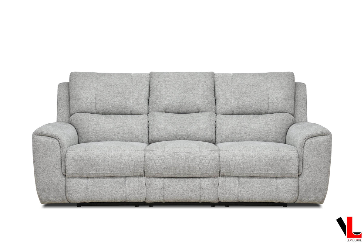 Levoluxe Sentinel 87.8" Power Reclining Sofa with Power Headrest in Tweed Ash Fabric, image 6