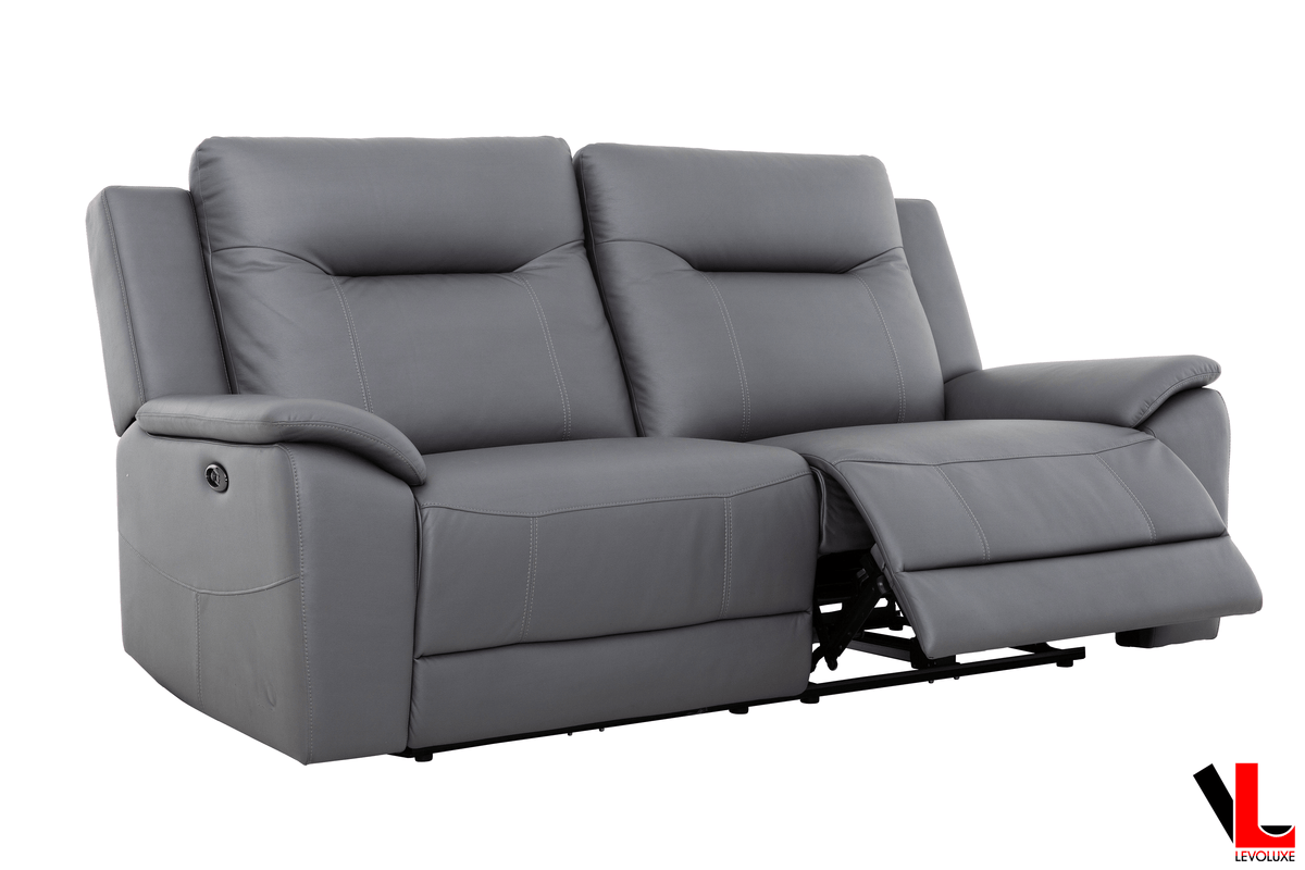 Levoluxe Avante 2 Piece Power Reclining Sofa and Loveseat in Jaxxon Steel, image 3