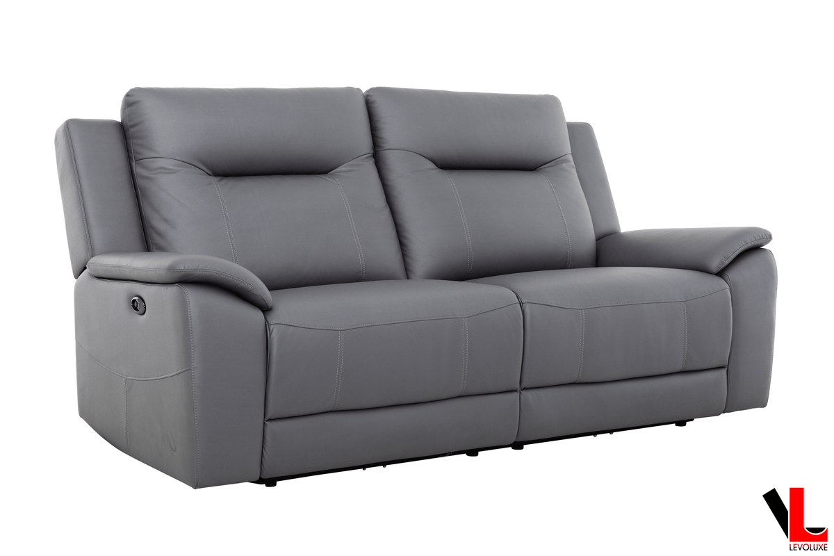 Levoluxe Avante 2 Piece Power Reclining Sofa and Loveseat in Jaxxon Steel, image 4