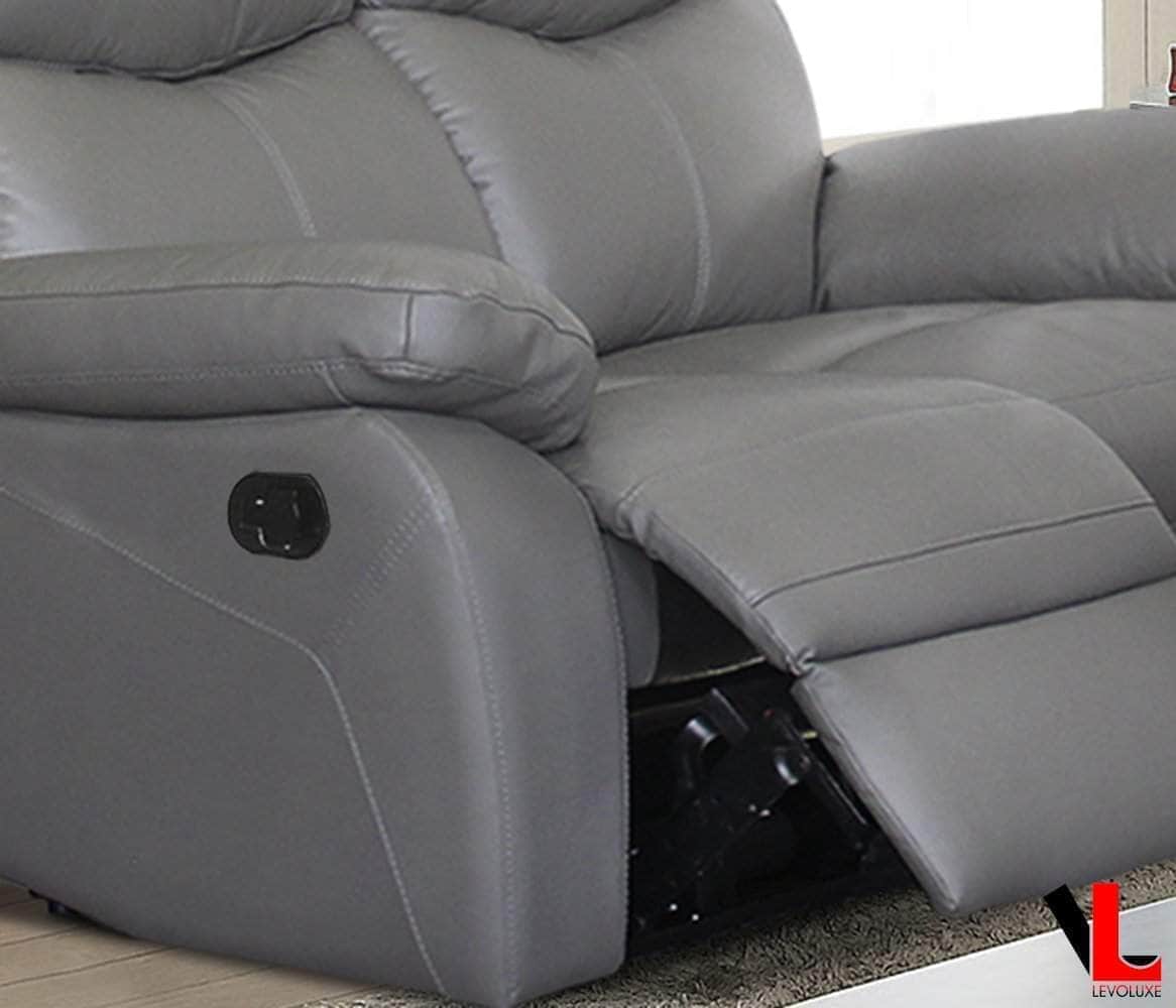 Levoluxe Aveon 2 Piece Pillow Top Arm Reclining Sofa and Loveseat Set in Leather Match, image 19