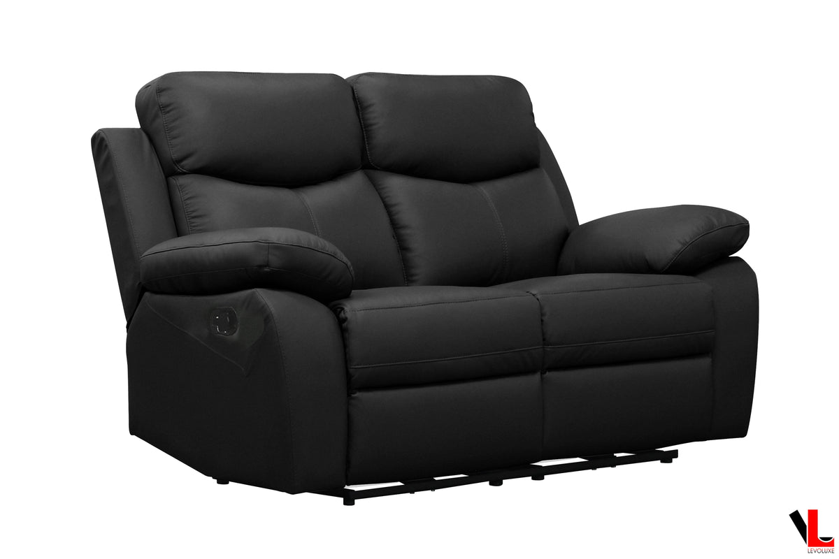 Levoluxe Aveon 2 Piece Pillow Top Arm Reclining Sofa and Loveseat Set in Leather Match, image 4