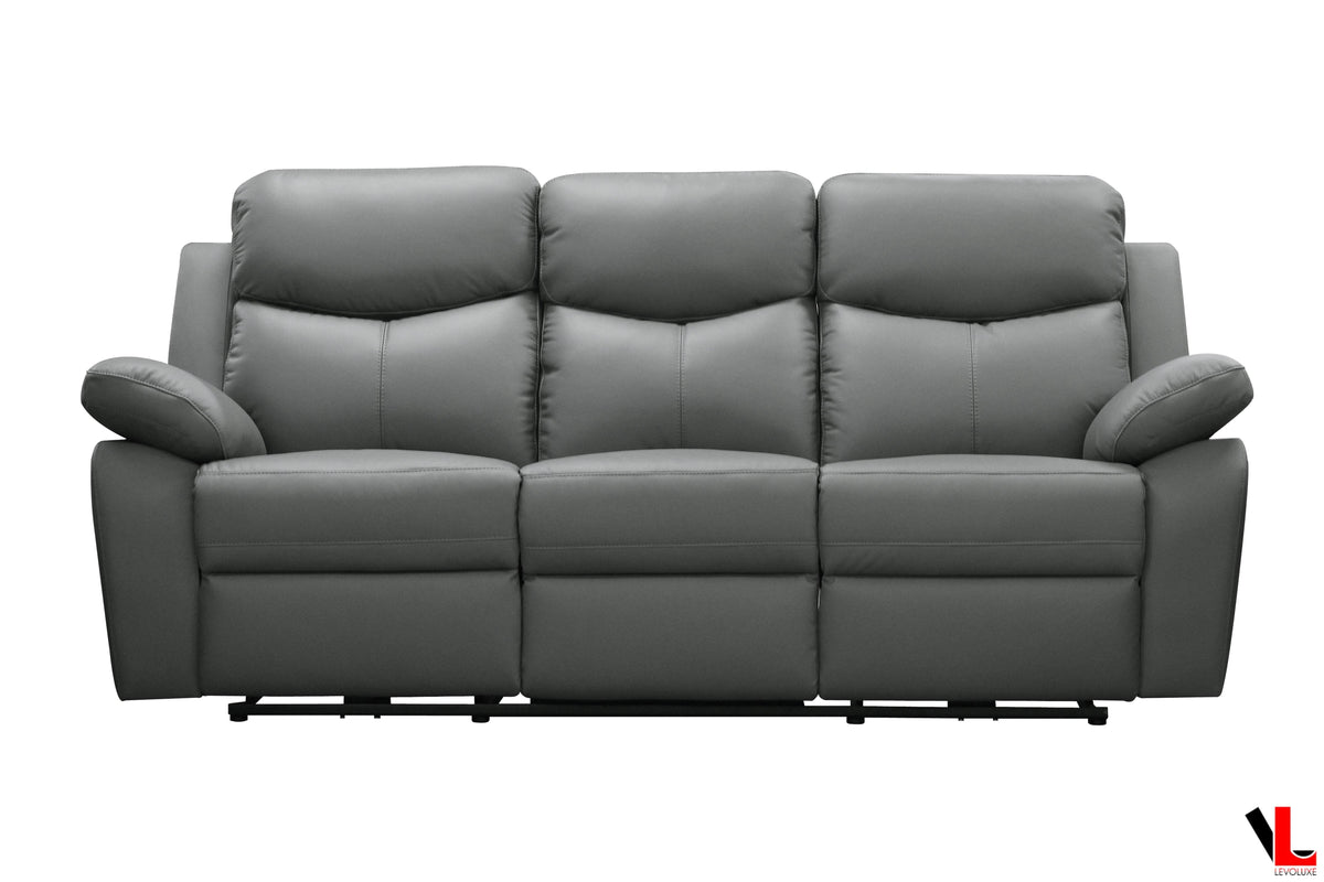 Levoluxe Aveon 3 Piece Pillow Top Arm Reclining Sofa, Loveseat and Chair Set in Leather Match, image 12
