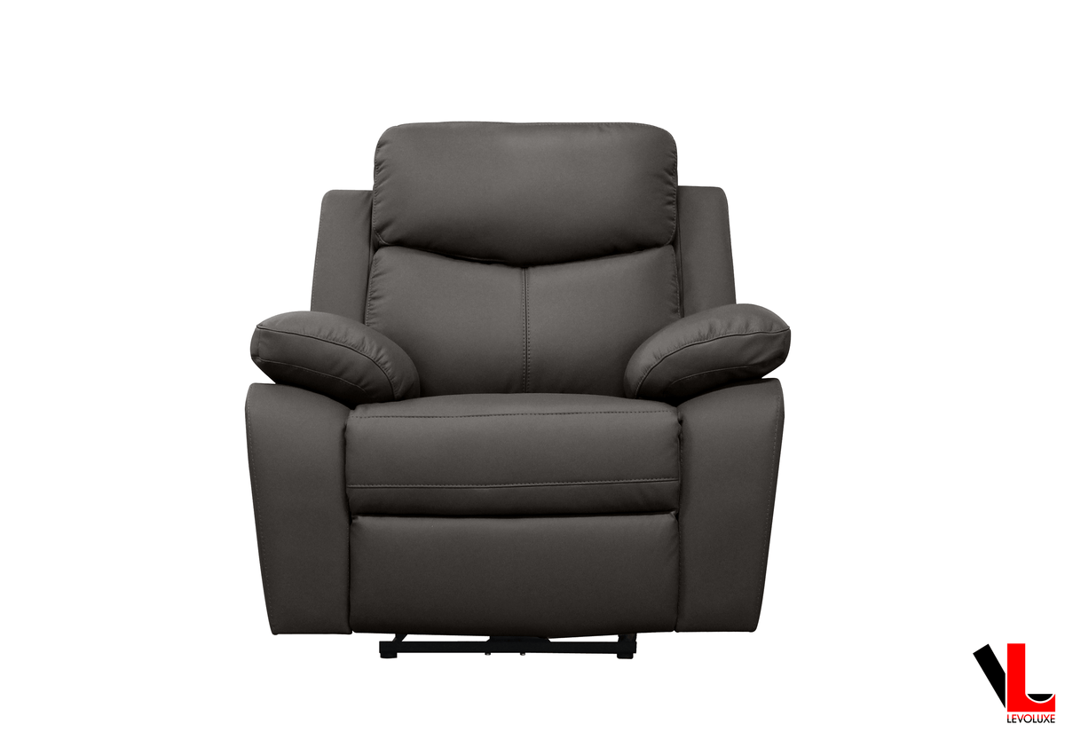 Levoluxe Aveon 3 Piece Pillow Top Arm Reclining Sofa, Loveseat and Chair Set in Leather Match, image 24