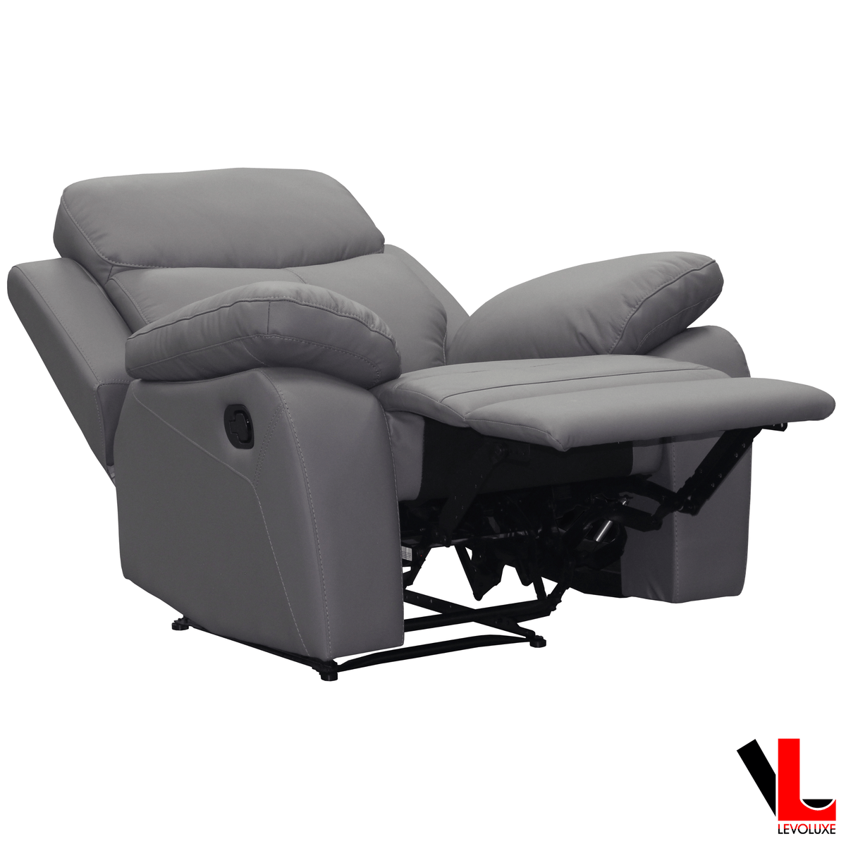 Levoluxe Aveon 3 Piece Pillow Top Arm Reclining Sofa, Loveseat and Chair Set in Leather Match, image 17
