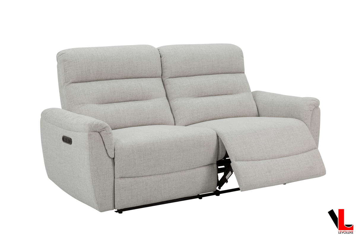 Levoluxe Cain 2 Piece Power Reclining Sofa and Loveseat Set in Weave Fabric, image 6