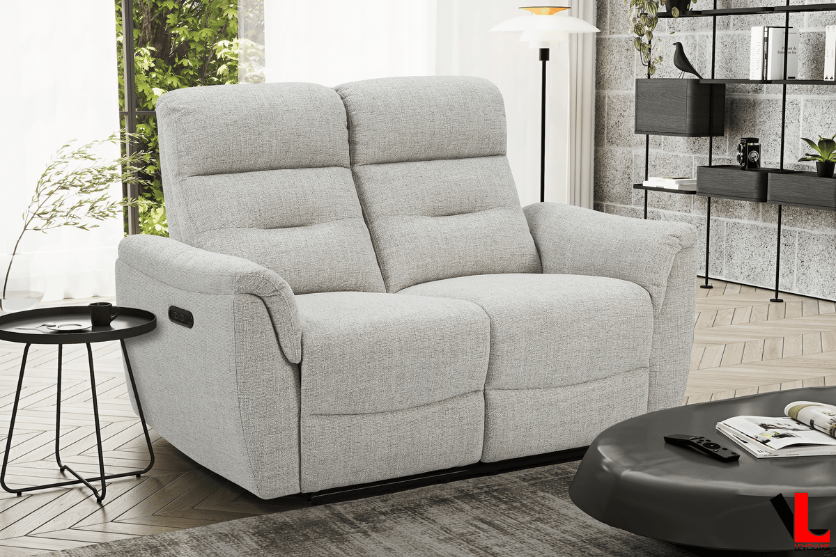 Levoluxe Cain 3 Piece Power Reclining Sofa, Loveseat and Chair Set in Weave Fabric, image 3