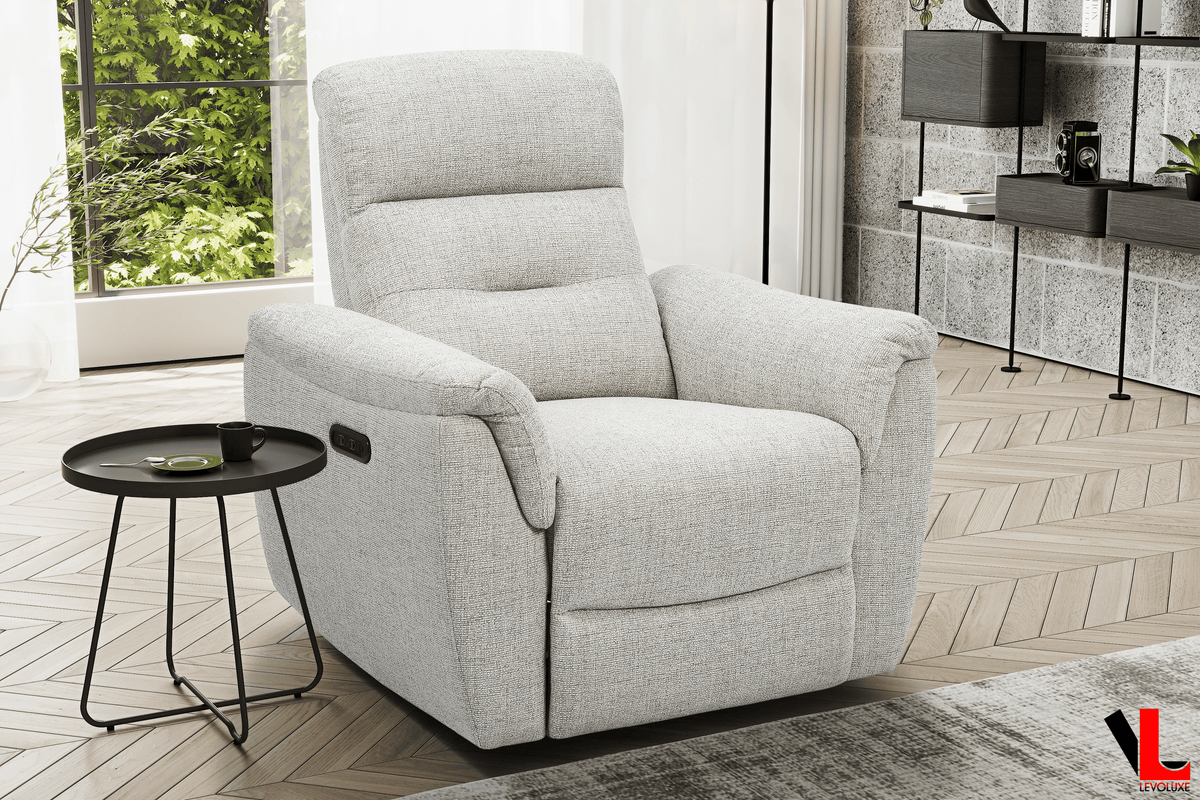 Levoluxe Cain 3 Piece Power Reclining Sofa, Loveseat and Chair Set in Weave Fabric, image 4