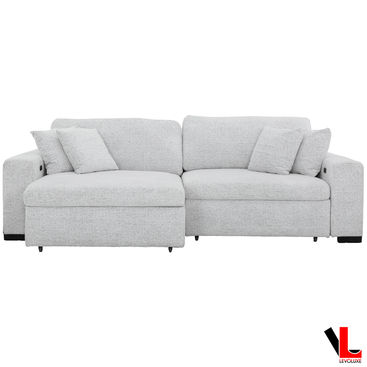 Levoluxe Galveston 2 Piece Power Sliding Sofa and Chair Set in Chelsea Arctic, image 5