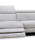 Levoluxe Lennox 2 Piece Power Reclining Sofa and Loveseat Set with Adjustable Headrests in Light Grey Leather Match, image 7