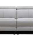 Levoluxe Lennox 2 Piece Power Reclining Sofa and Loveseat Set with Adjustable Headrests in Light Grey Leather Match, image 6