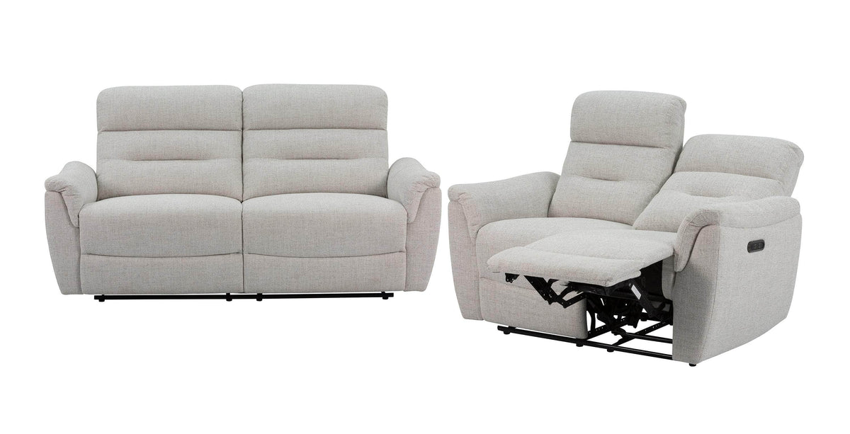Levoluxe Cain 2 Piece Power Reclining Sofa and Loveseat Set in Weave Fabric, image 13