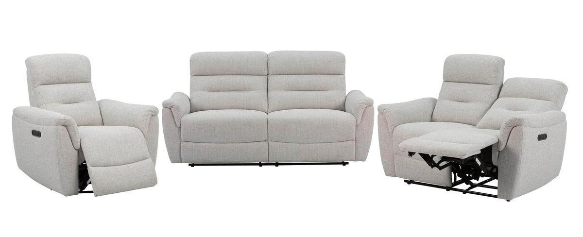 Levoluxe Cain 3 Piece Power Reclining Sofa, Loveseat and Chair Set in Weave Fabric, image 17