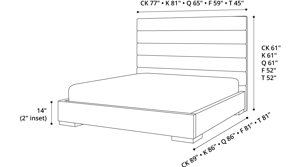 Modloft Prince Eco Pelle Leather Platform Bed, image 13