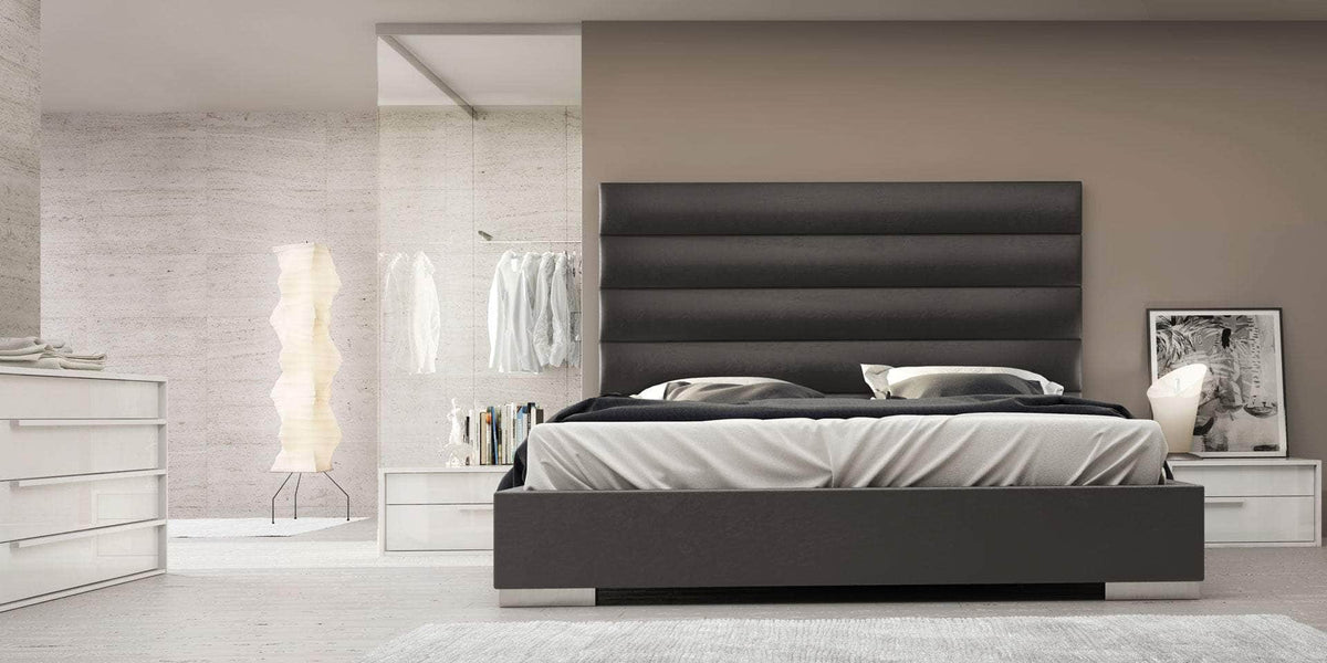 Modloft Prince Eco Pelle Leather Platform Bed, image 9