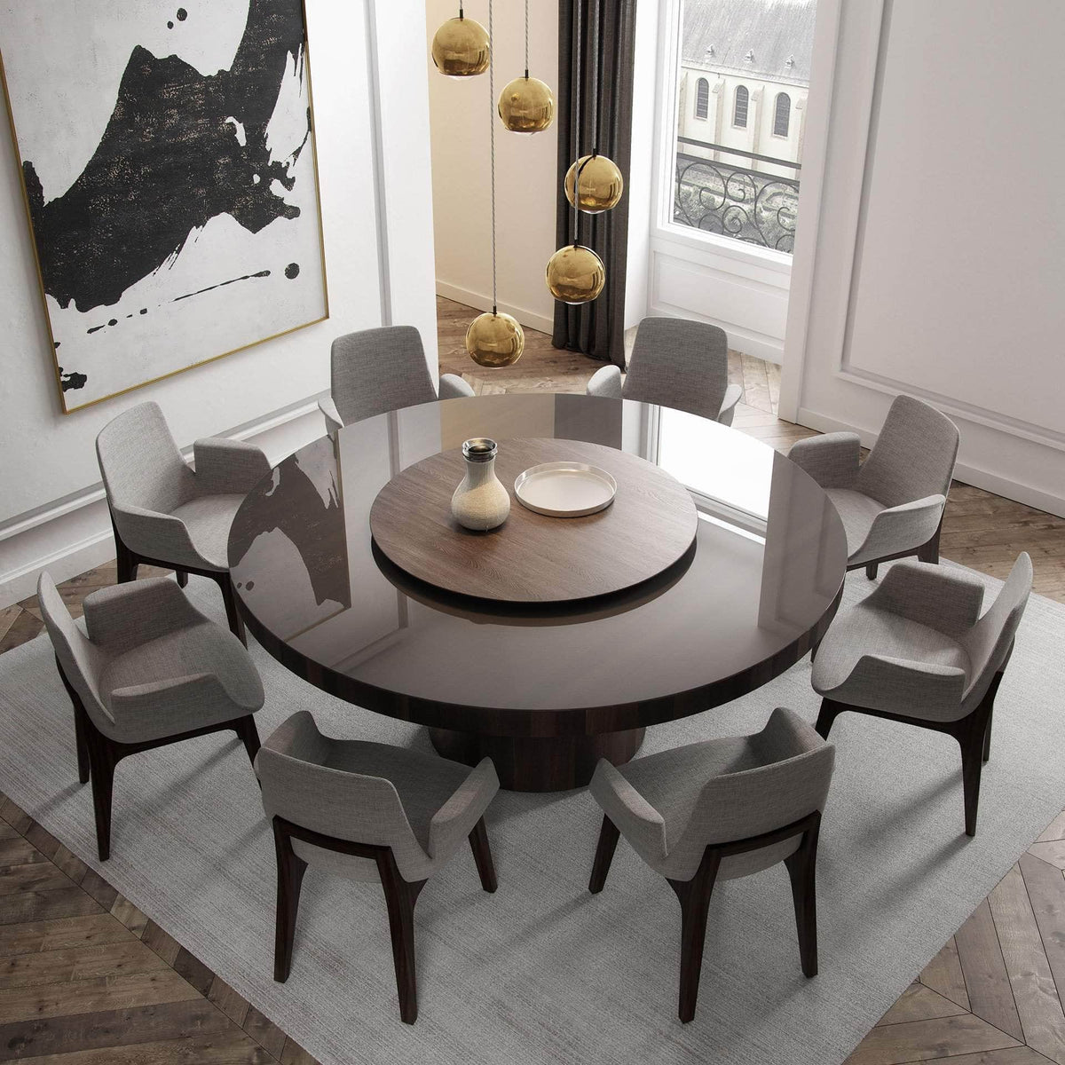 Modloft Mercer Fabric Dining Arm Chair, image 1