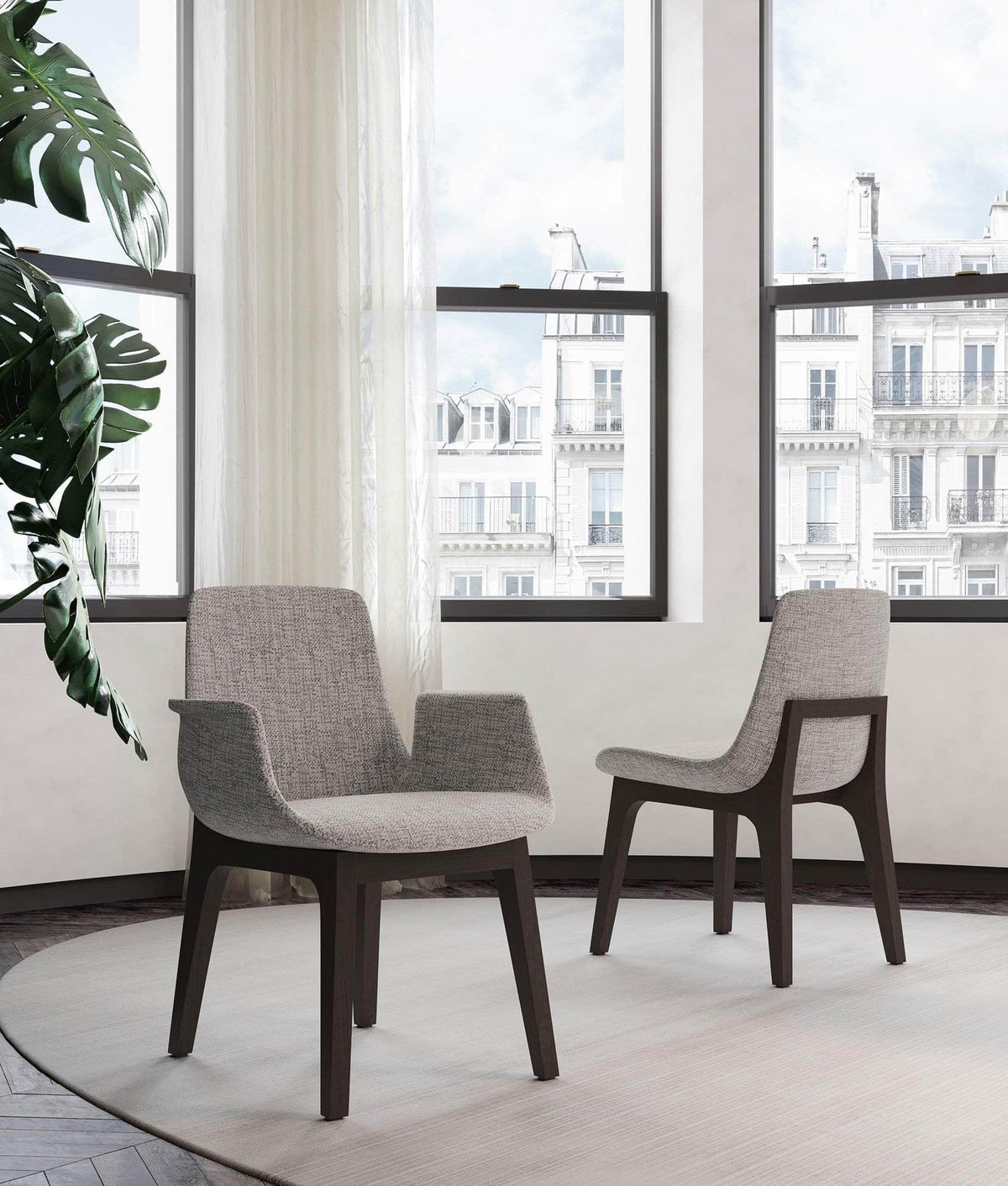 Modloft Mercer Fabric Dining Arm Chair, image 2