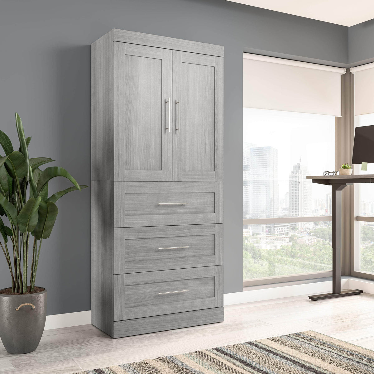 Modubox Pur 36W Wardrobe with 3 Drawers, image 8