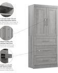 Modubox Pur 36W Wardrobe with 3 Drawers, image 12