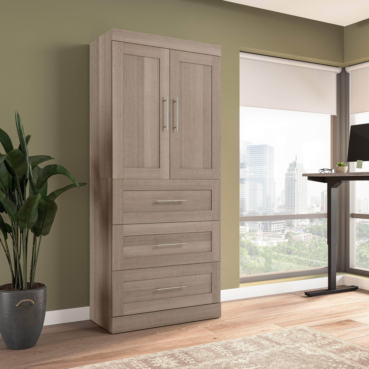 Modubox Pur 36W Wardrobe with 3 Drawers, image 24