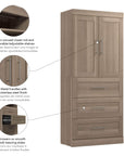 Modubox Pur 36W Wardrobe with 3 Drawers, image 27