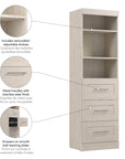 Modubox Pur 25” Storage Unit with 3 Drawers, image 22