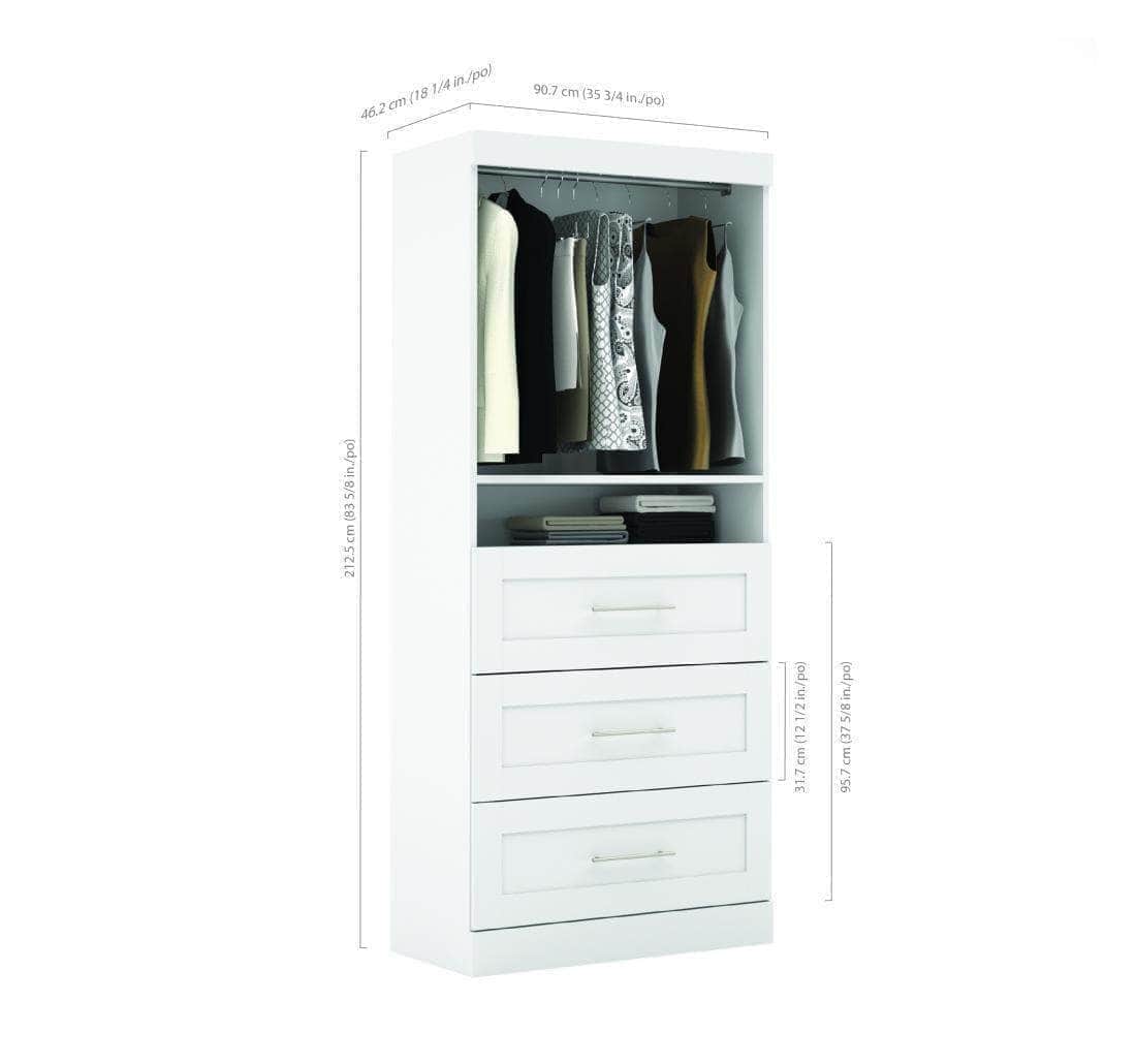 Modubox Pur 36” Storage Unit with 3 Drawers, image 4