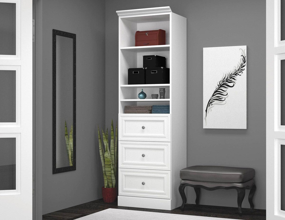 Modubox Versatile 25” Storage Unit with 3 Drawers White, image 1