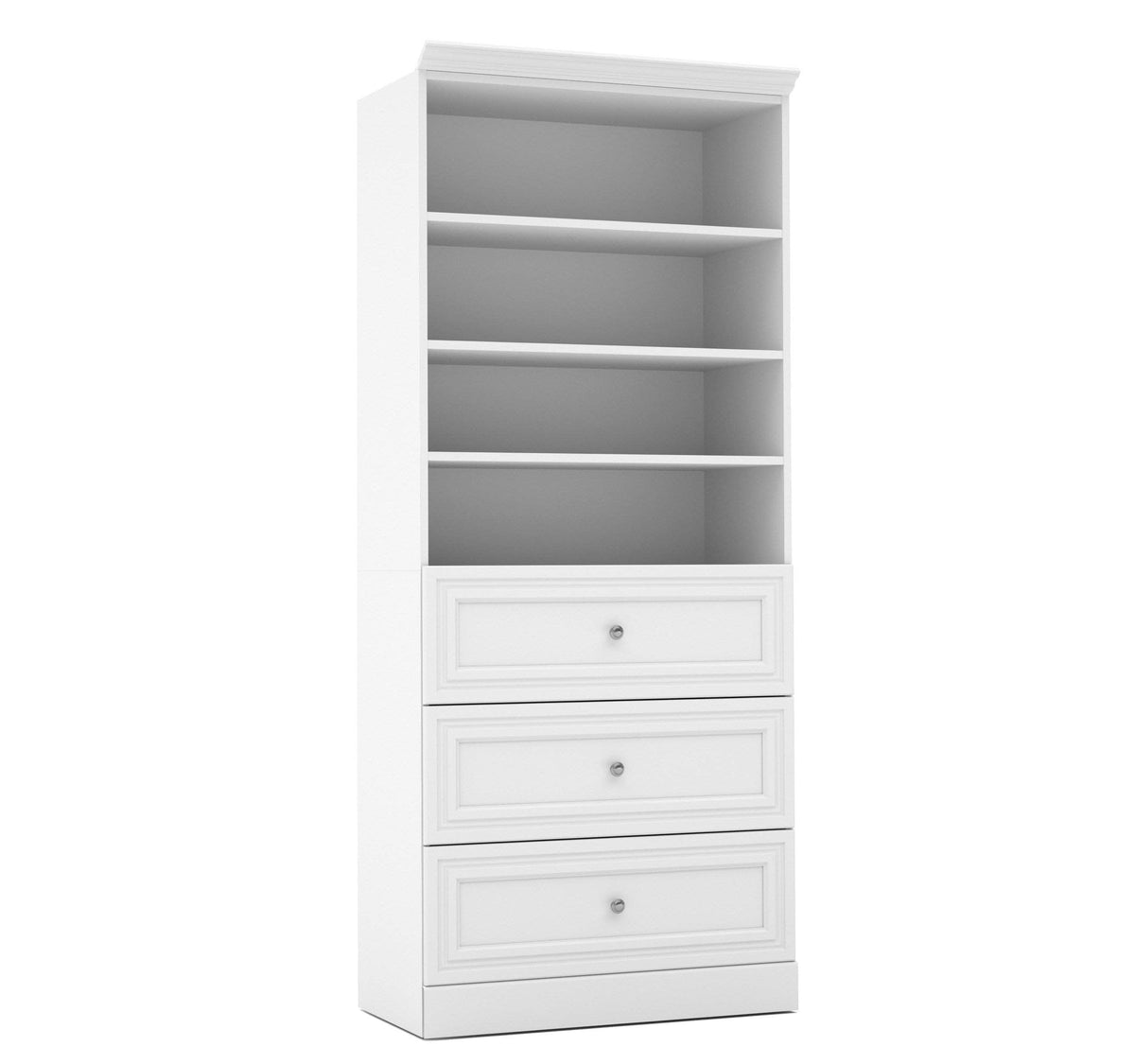 Modubox Versatile 36” Storage Unit with 3 Drawers White, image 2