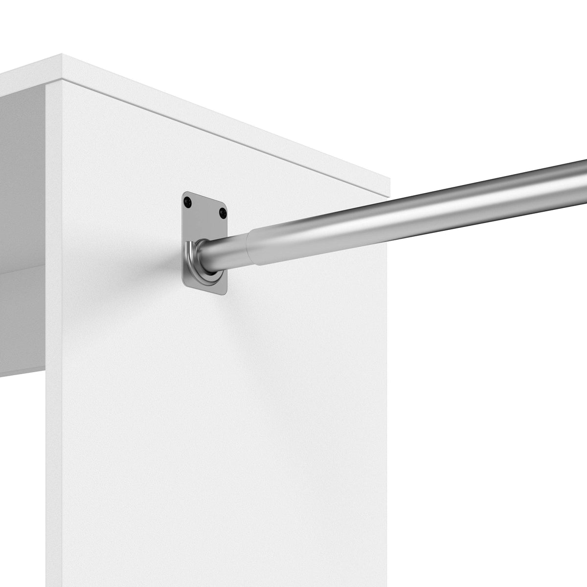 Modubox Carina 24W Closet Organizer with Shoe Shelves, Clothing Rods and Cubbies in White, image 6