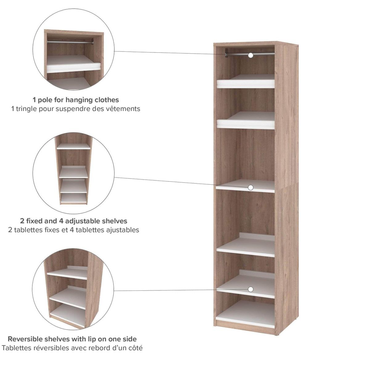 Modubox Cielo 19.5” Closet Organizer, image 3