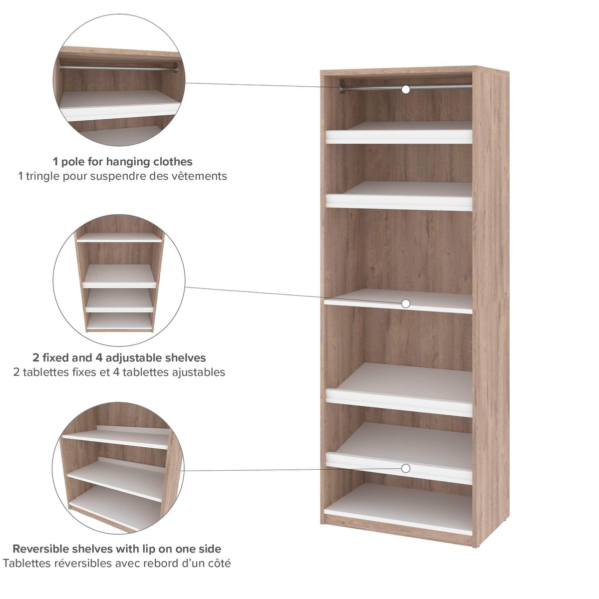 Modubox Cielo 29.5” Closet Organizer, image 3