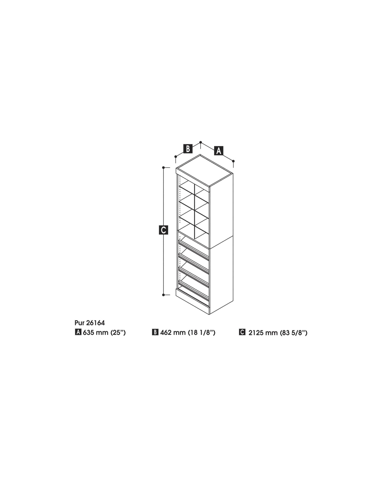Modubox Pur 25“ Closet Organizer, image 9
