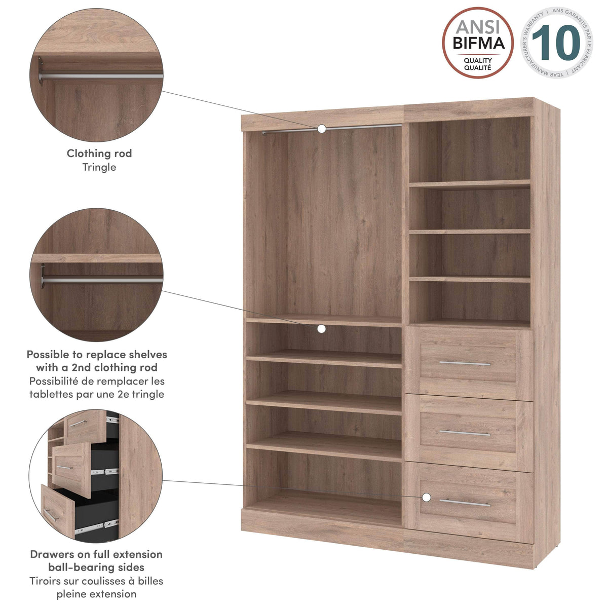 Modubox Pur 61W Closet Organizer, image 16