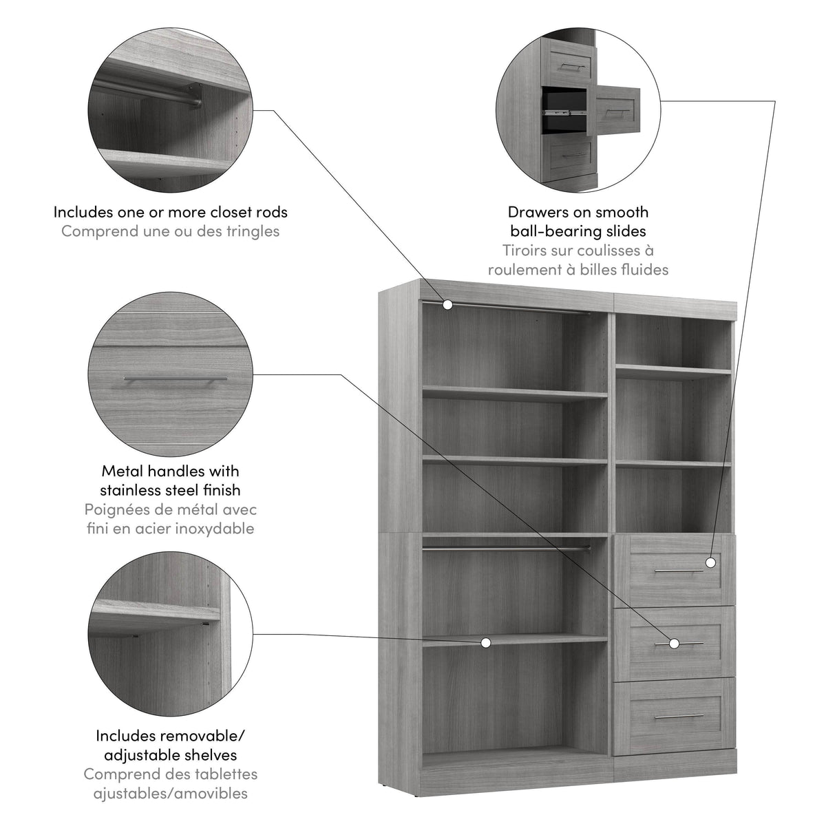Modubox Pur 61W Closet Organizer, image 24