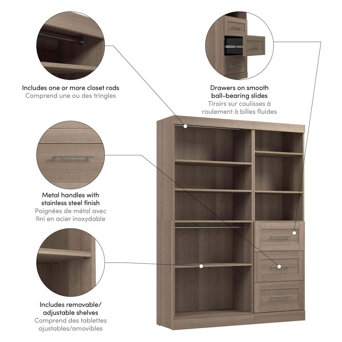 Modubox Pur 61W Closet Organizer, image 39