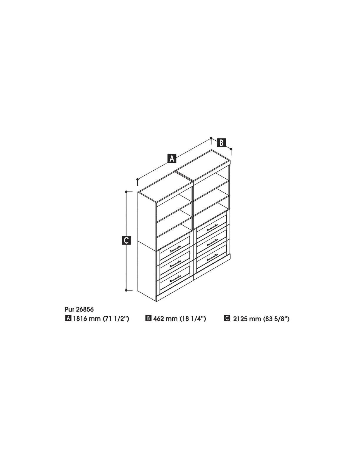 Modubox Pur 72” Closet Organizer, image 11