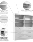Modubox Pur 72W Closet Organization System with Drawers, image 29
