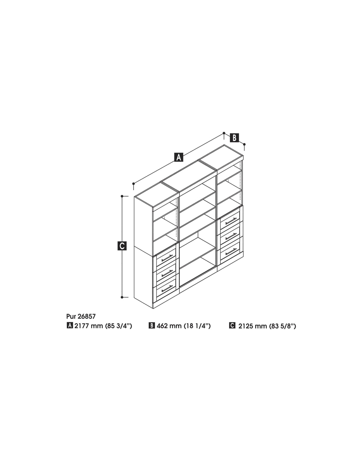 Modubox Pur 86“ Closet Organizer, image 3