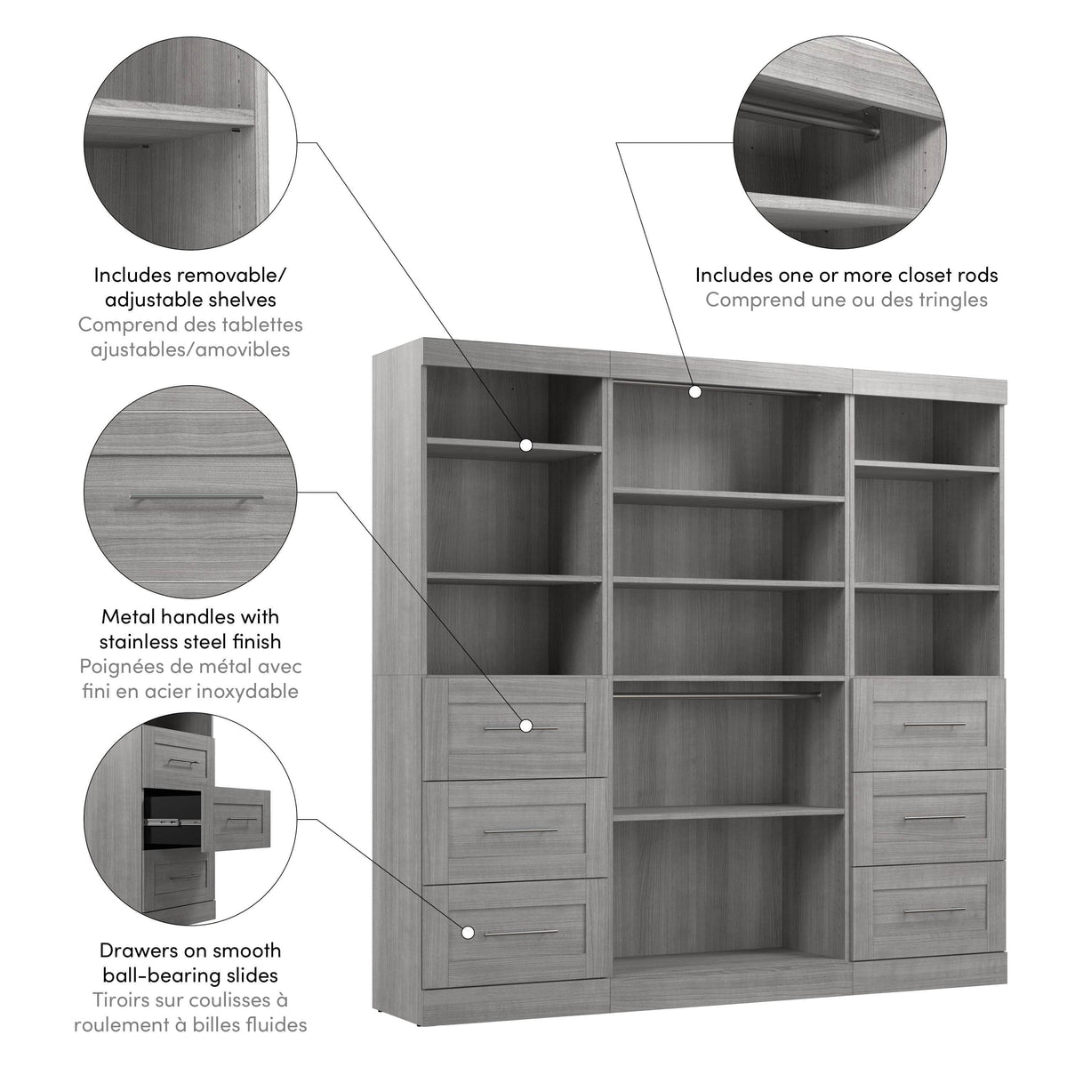 Modubox Pur 86“ Closet Organizer, image 17