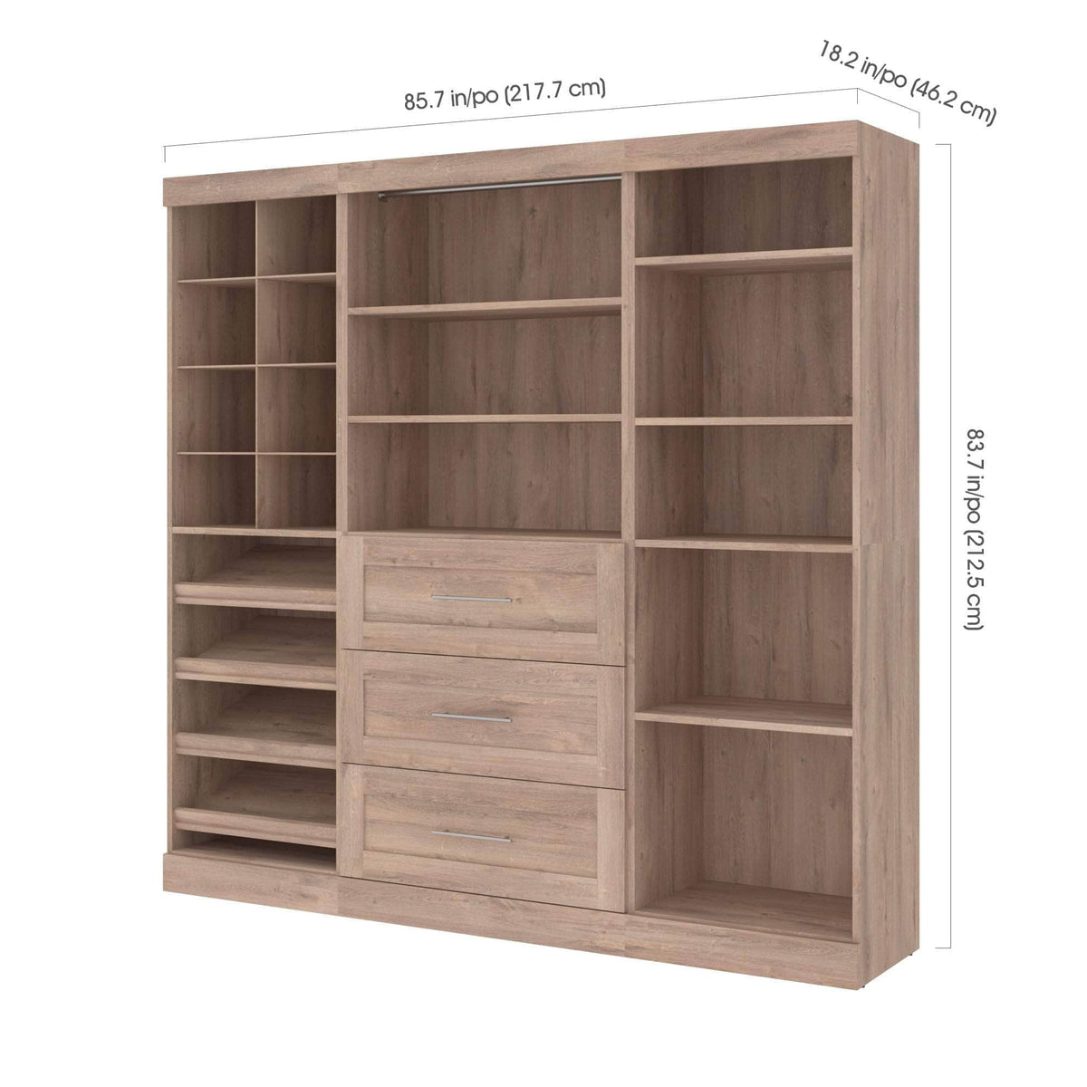 Modubox Pur 86“ Closet Organizer with Storage Cubbies, image 6