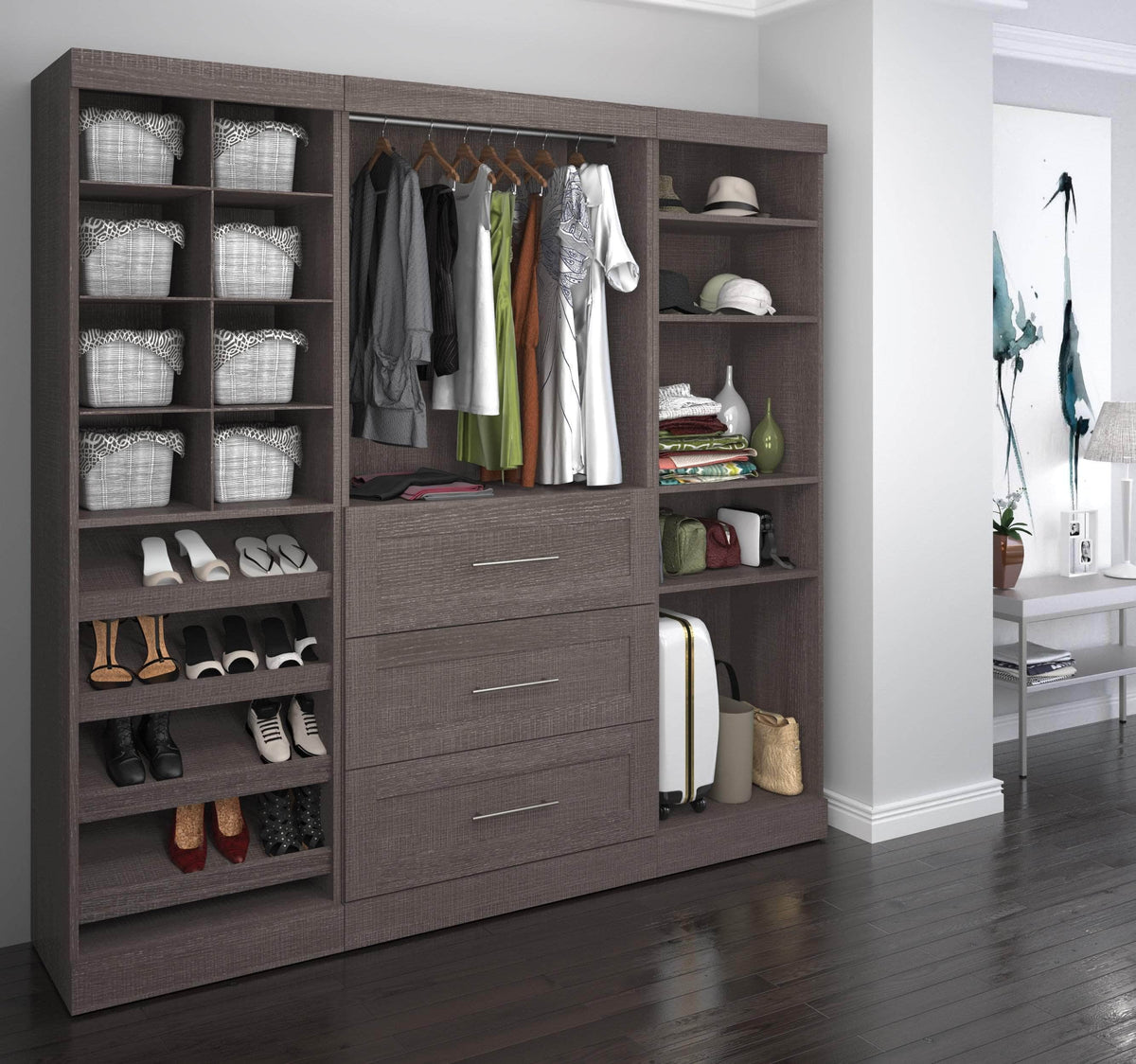 Modubox Pur 86“ Closet Organizer with Storage Cubbies, image 15