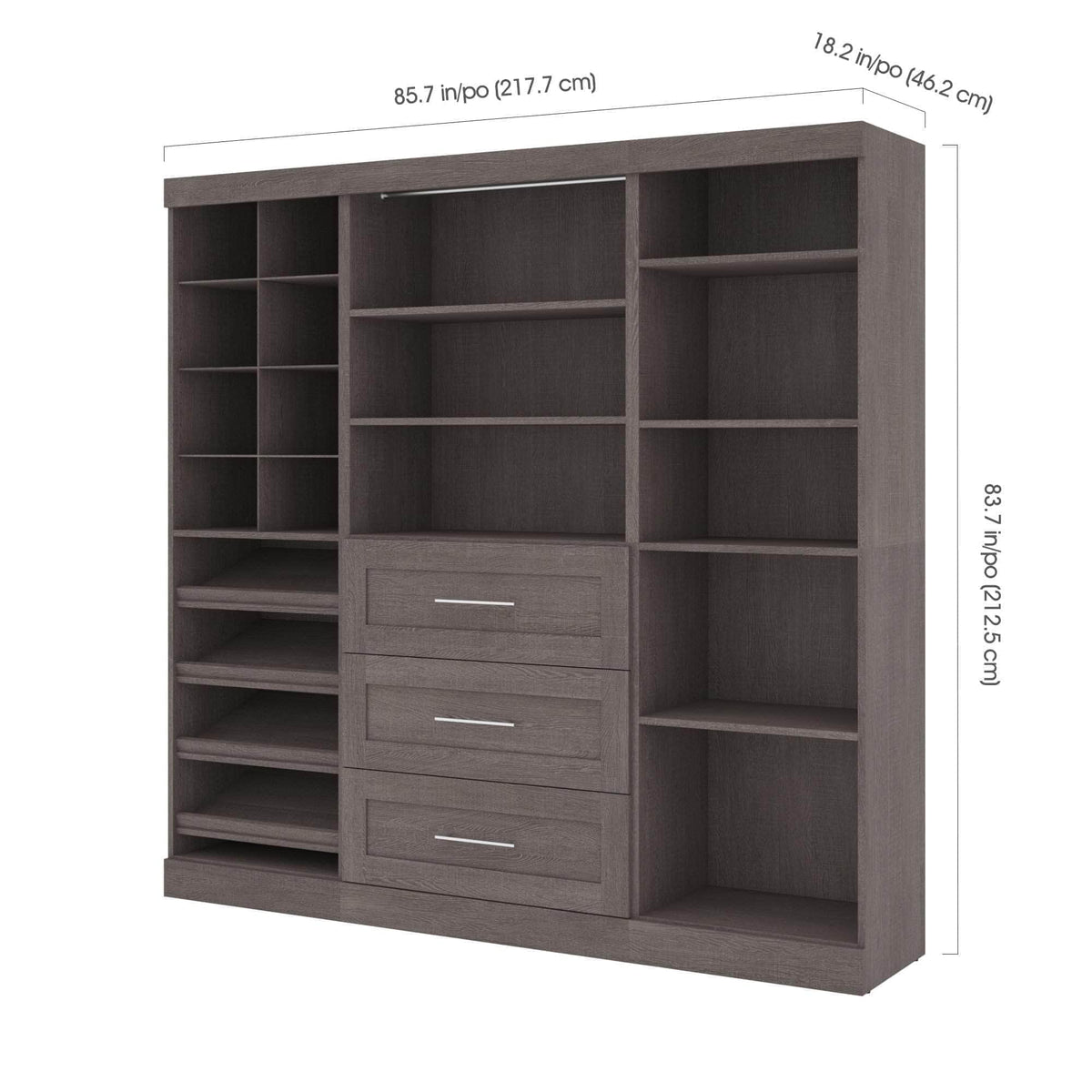 Modubox Pur 86“ Closet Organizer with Storage Cubbies, image 17