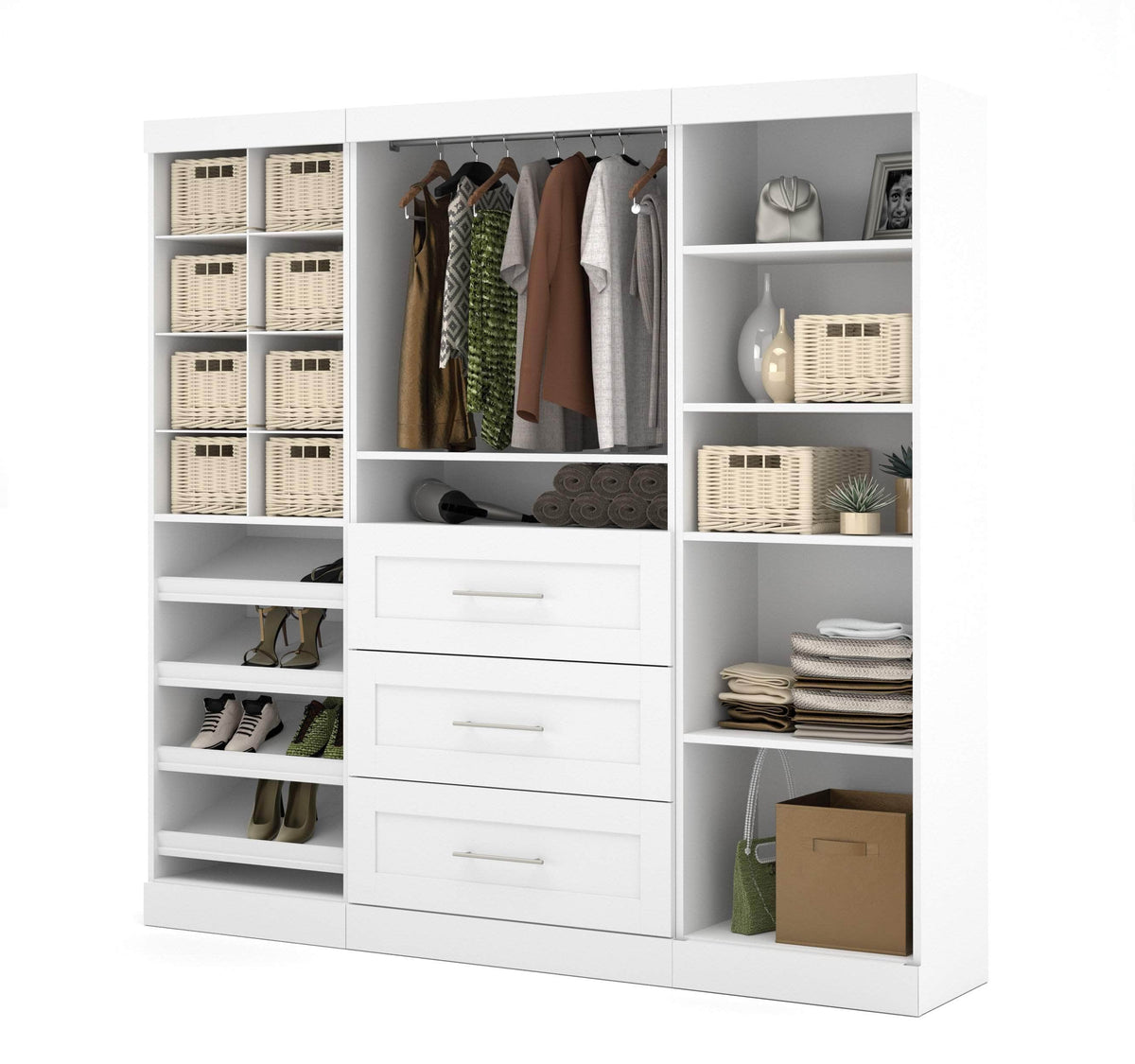 Modubox Pur 86“ Closet Organizer with Storage Cubbies, image 12
