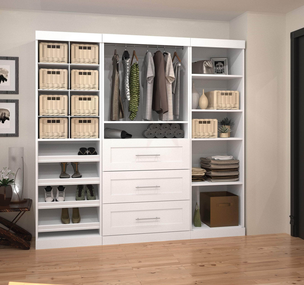 Modubox Pur 86“ Closet Organizer with Storage Cubbies, image 13