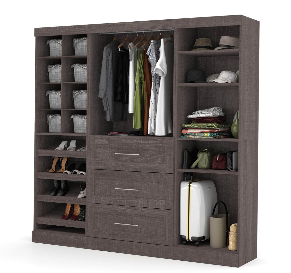 Modubox Pur 86“ Closet Organizer with Storage Cubbies, image 16