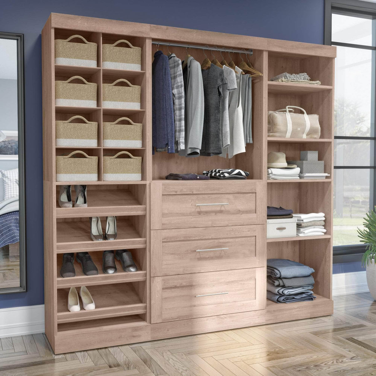 Modubox Pur 86“ Closet Organizer with Storage Cubbies, image 4