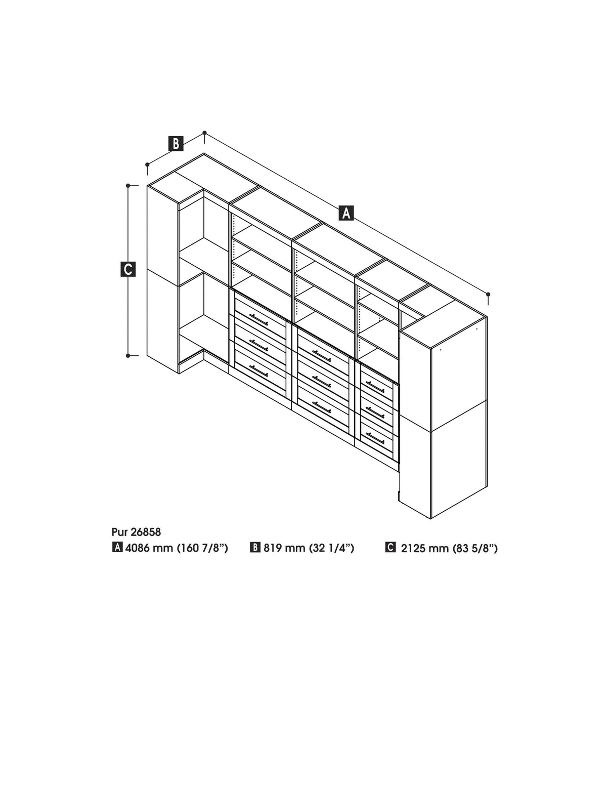 Modubox Pur Walk In Closet Organizer Set, image 5