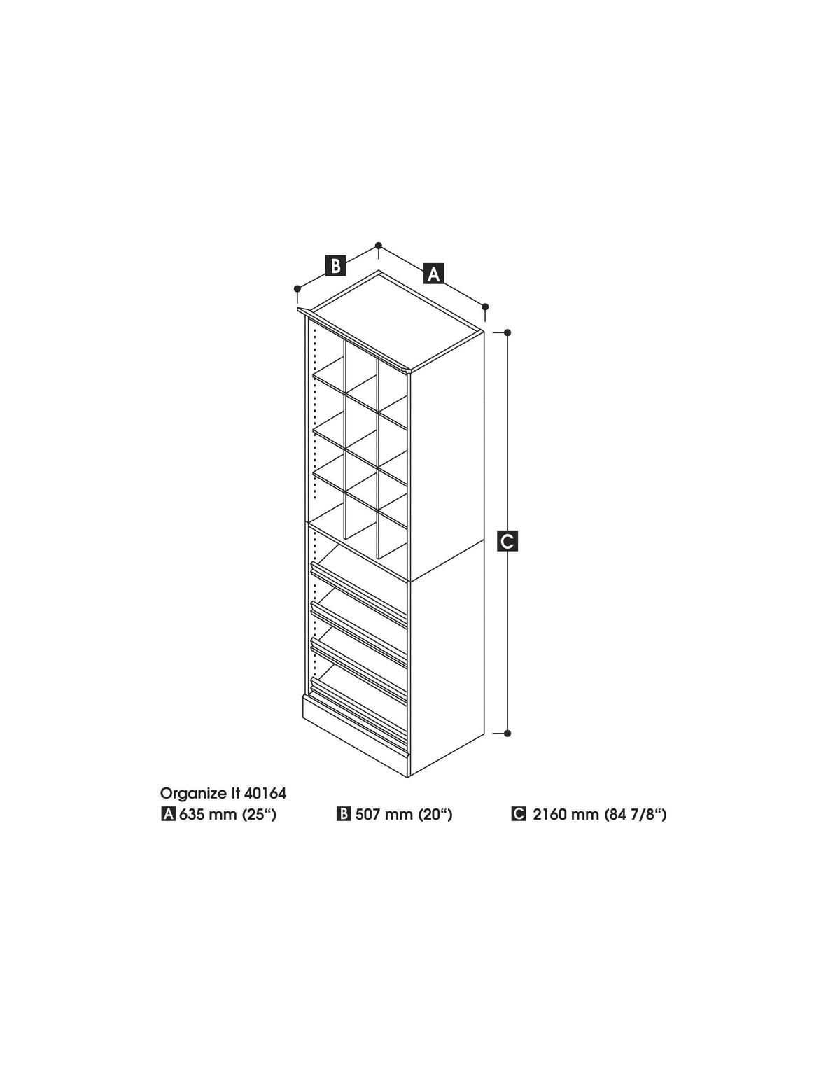 Modubox Versatile 25” Closet Organizer, image 9